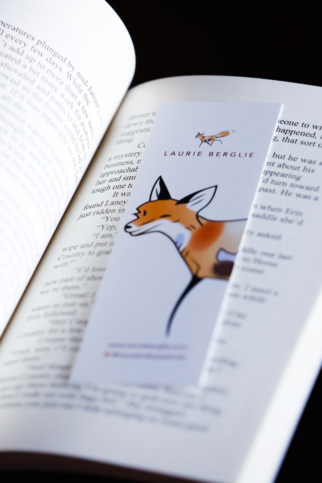 The Maryland Equestrian bookmark that comes free with every signed order